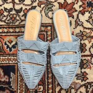 Brand new Matisse East End Women's Light Blue Woven mules- 8